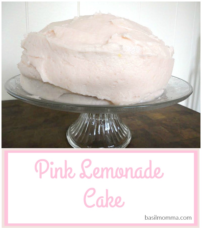 Pink Lemonade Cake - recipe from basilmomma.com